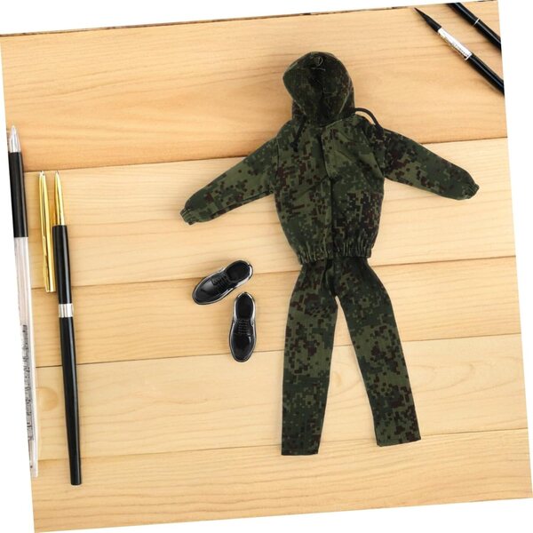 Komplette Tarnung für Jungenpuppe mit Kapuzenpullover, Hose und Schuhen, 12 Umfragen