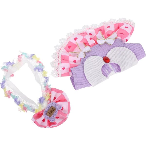 Elegantes Outfit für Puppen mit Tüllrock und floralem Schleifenband, Modeaccessoires