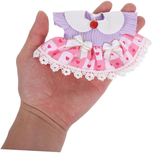 Elegantes Outfit für Puppen mit Tüllrock und floralem Schleifenband, Modeaccessoires