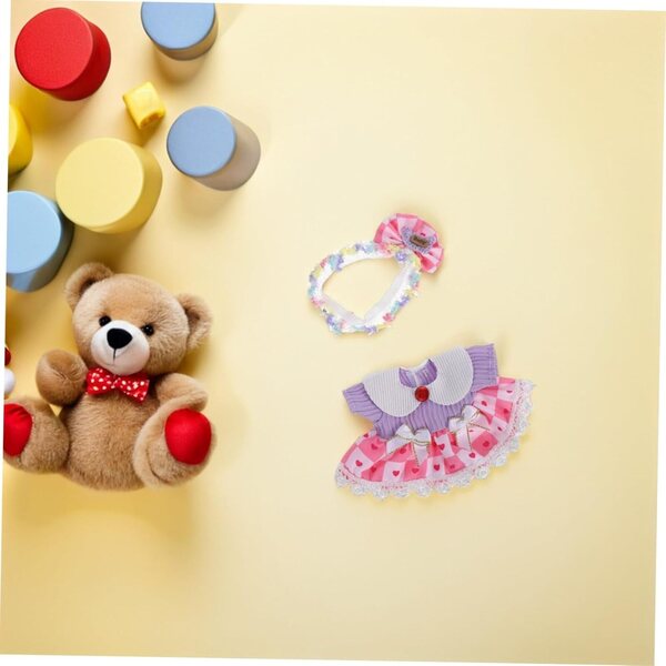 Elegantes Outfit für Puppen mit Tüllrock und floralem Schleifenband, Modeaccessoires