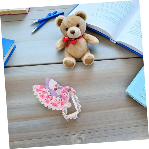 Elegantes Outfit für Puppen mit Tüllrock und floralem Schleifenband, Modeaccessoires