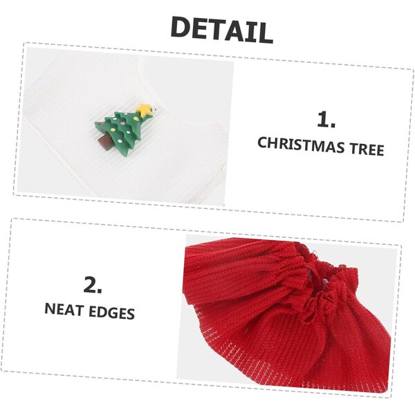 Weihnachtspuppen-Bekleidungsset: Jacke+Rock+Schal+rote Ohrenschützer