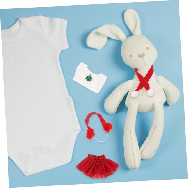 Set vestiti natalizi per bambole con maglione e accessori rossi e verdi WOONEKY