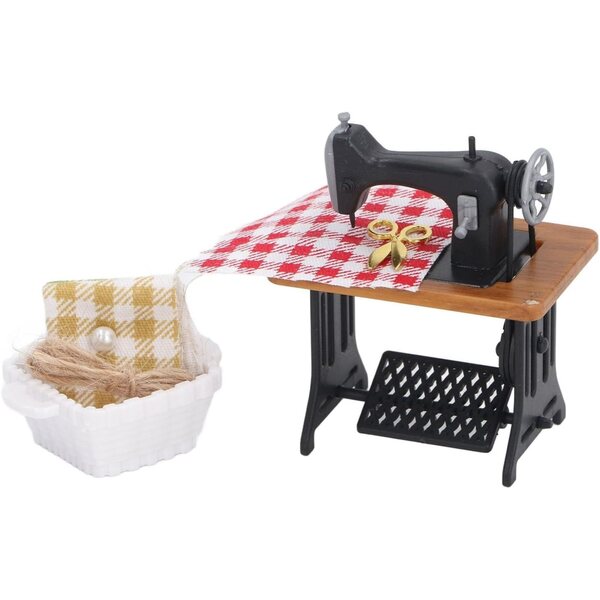 Macchina da Cucire Vintage in Miniatura per Casa delle Bambole Decorazione Artigianale