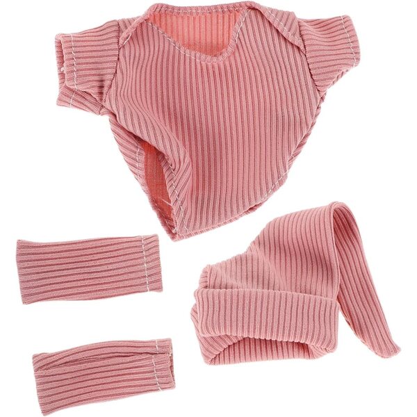 ERINGOGO Vestiti Rosa per Bambole Bebè 18 cm - Set 3 Pezzi con Scarpe e Cappello