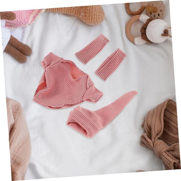 ERINGOGO Vestiti Rosa per Bambole Bebè 18 cm - Set 3 Pezzi con Scarpe e Cappello