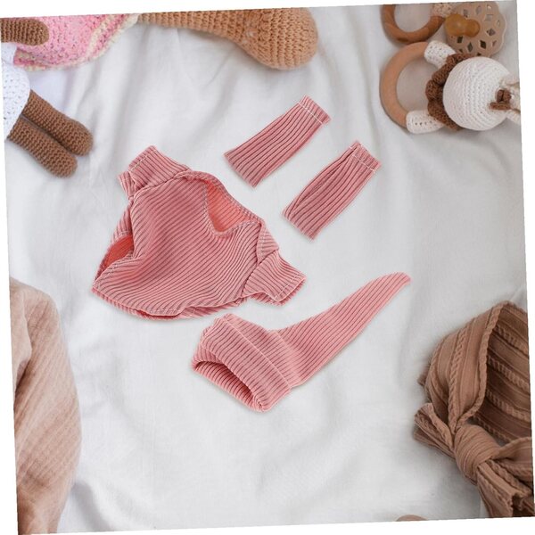 Hohopeti Completo Abbigliamento per Bambole 18 cm Rosa con Scarpe e Cappello