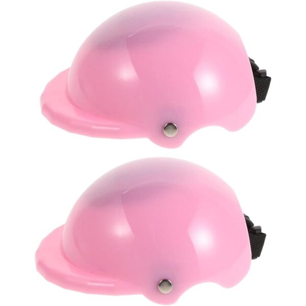 Casco Rosa per Bambole 18 Pollici - Set 2 Caschi Sportivi in Plastica Hohopeti