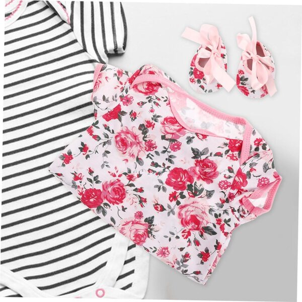Completo Abbigliamento per Bambola Reborn 0-2 Anni con Scarpe e Fascia 18-23 Pollici