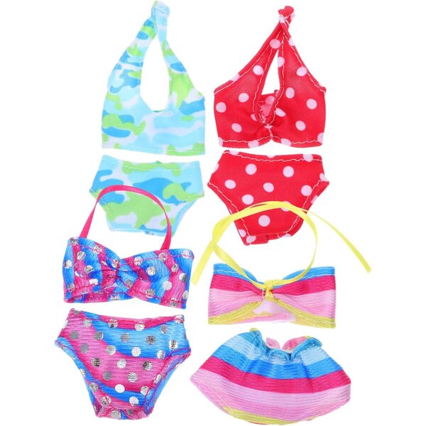 4er-Set Maillot de Bain für 30 cm große Puppen – schicke und farbenfrohe Sommerkostüme