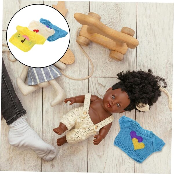 Set 3 vestiti per orsetto di peluche 30 cm, morbidi e facili da indossare