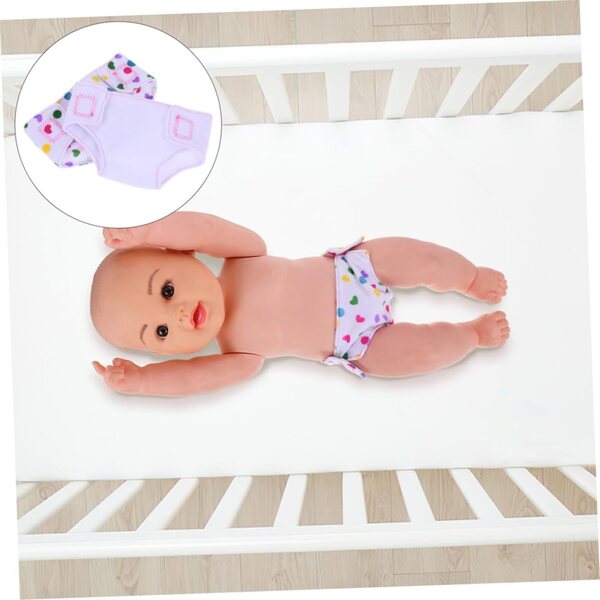 Set 4 Pannolini Lavabili in Tessuto per Bambole 43 cm - Gioco di Imitazione Bambini