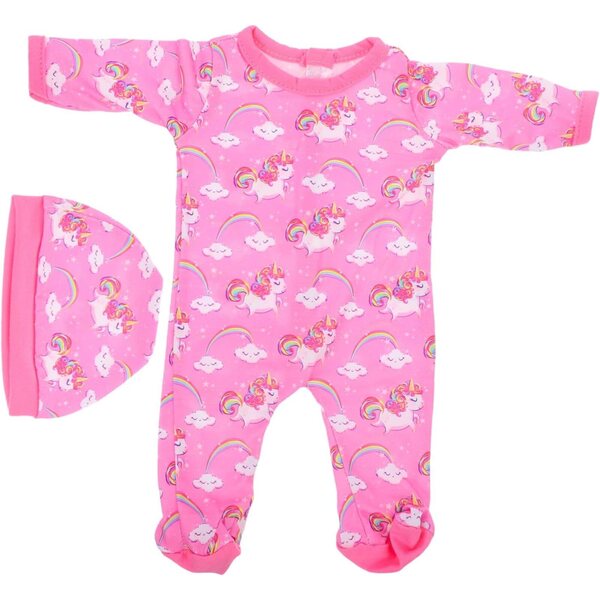 Barboteuse e Cappello Multicolore per Bambole 18 cm - Vestito in Tessuto Decorativo