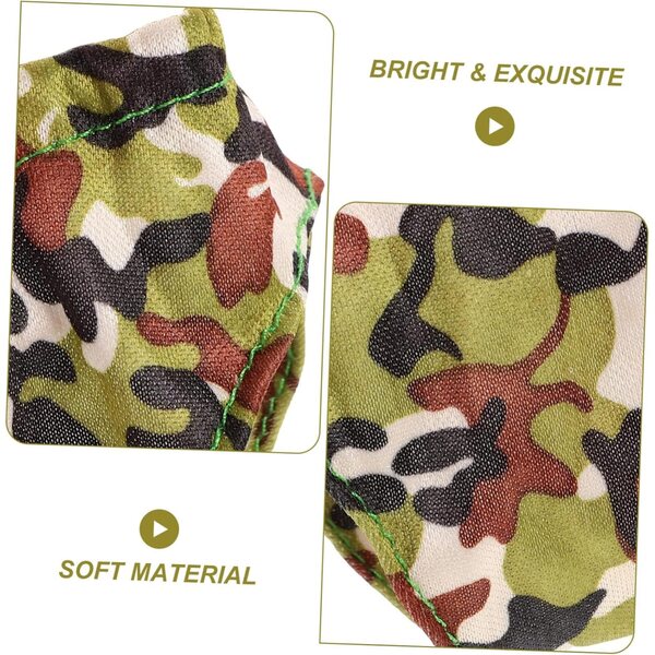 Set 4 slip regolabili in tessuto camouflage per bambole, lavabili e resistenti
