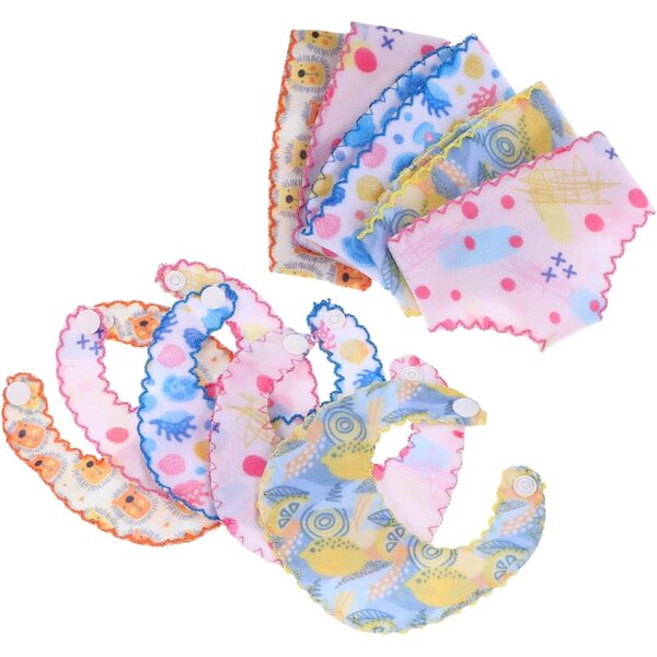 Set mit 5 Hosenhosen und Lätzchen aus Stoff für Puppen 30-38 cm SOPOTUTU