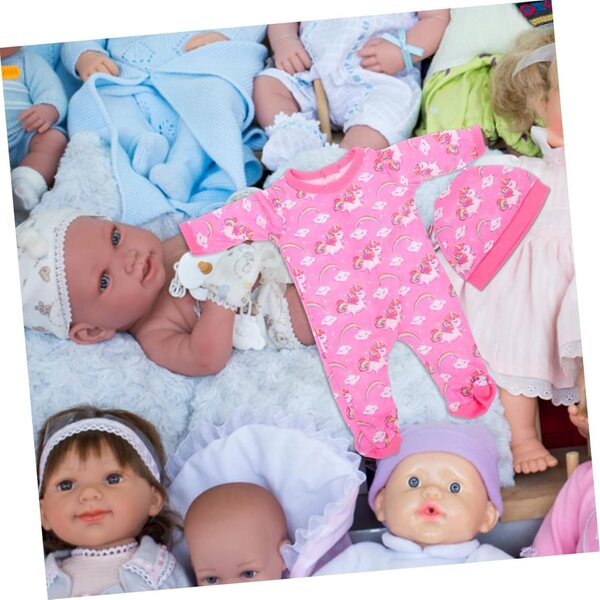 Vaguelly Barboteuse und Hut für mehrfarbige Reborn-Puppen aus widerstandsfähigem Stoff