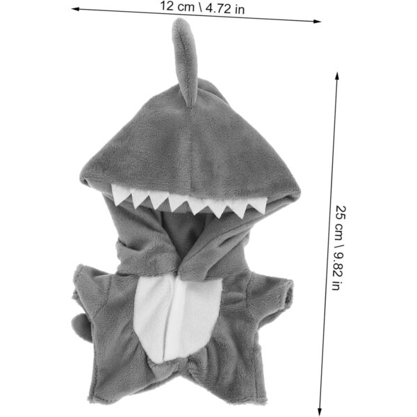 Costume Peluche Dinosaur Shark per Bambole 20 cm - Morbido e Facile da Indossare