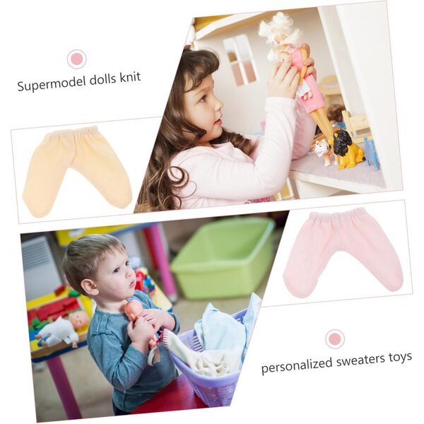 Set mit 4 Hosen für 20-cm-Puppen aus weichem, mehrfarbigem Stoff – HONITANO