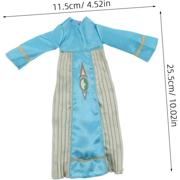 WOONEKY Set 4 Pezzi Abbigliamento Islamico per Bambole - Thobe e Abaya per Giochi e Collezioni