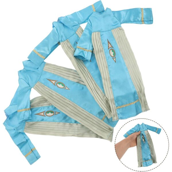 WOONEKY Set 4 Pezzi Abbigliamento Islamico per Bambole - Thobe e Abaya per Giochi e Collezioni