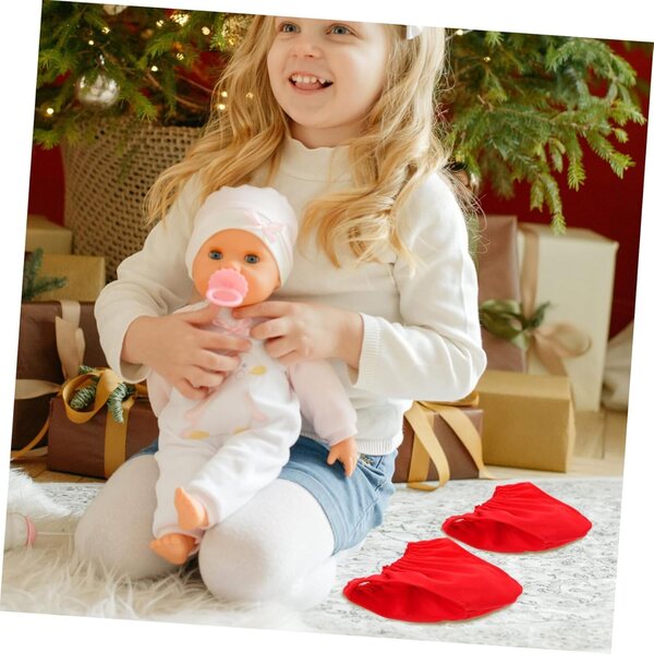 Set 4 Culottes Rosse per Bambole 45-60 cm in Tessuto Morbido, Accessori Riutilizzabili