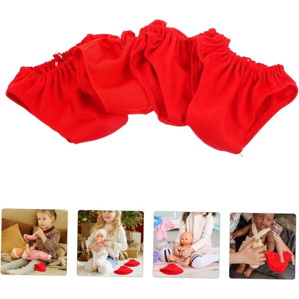 Set 4 Culottes in Tessuto Lavabili per Bambole 45-60 cm – Mini Sottovesti per Gioco di Ruolo