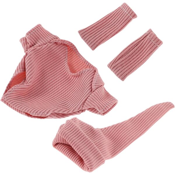 Komplettes Puppenkleidungsset mit Schuhen und rosa Hut für 18-cm-Puppen