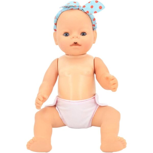 Set mit 4 verstellbaren Stoffwindeln für 18-Zoll-Puppen – Lernspiel
