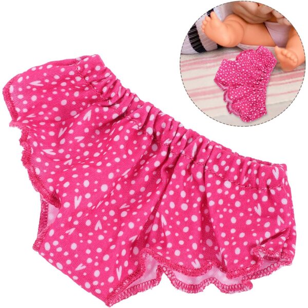 Set 4 Culottes per Bambole Tessuto Colorate Rosa Accessori Per Giocattoli