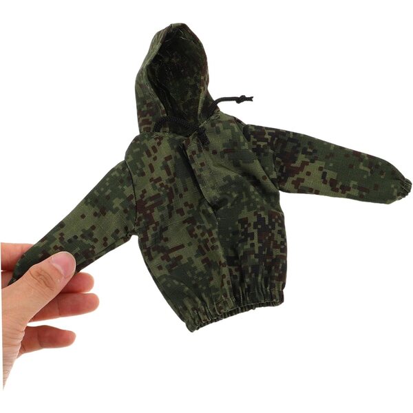 WOONEKY Abito militare mimetico per bambola ragazzo 12 pollici con cappuccio