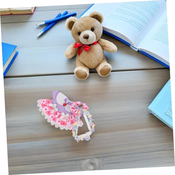 WOONEKY Set Abbigliamento per Bambole con Gonna a Tulle e Fascia Fiore, Accessori Moda