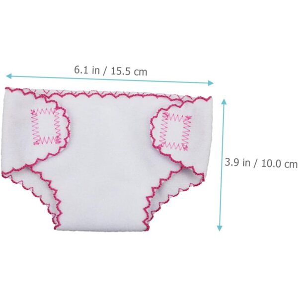 Set 4 Pannolini in Tessuto Lavabili per Bambole 16-18 pollici - Accessori Gioco Bambini