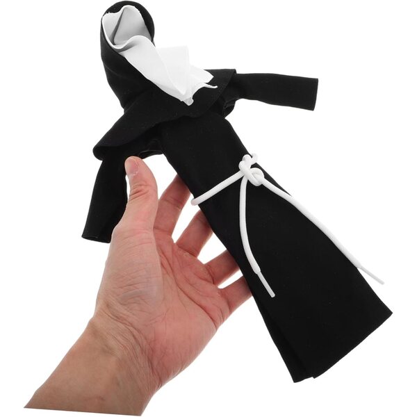 Vestiario Realistico per Bambole - Costume da Suora Nero per Gioco di Ruolo e Scene Religiose