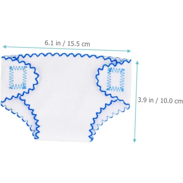 Set 4 Culotte Reutilizzabili in Tessuto per Bambole - Coperte Colorate Lavabili e Sostenibili