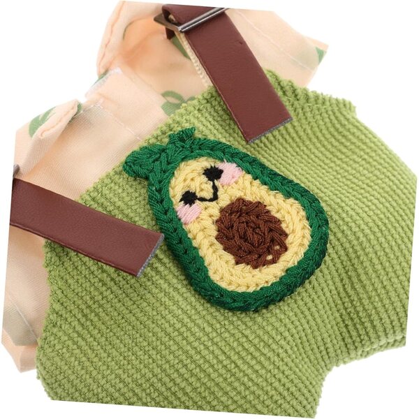 Tuta da avocado Beaupretty e berretto verde per la bambola di peluche Morbida