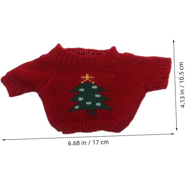 Set 5 Pulls di Natale per Orsetti 30 cm in Lana Morbida - Abbigliamento Festivo