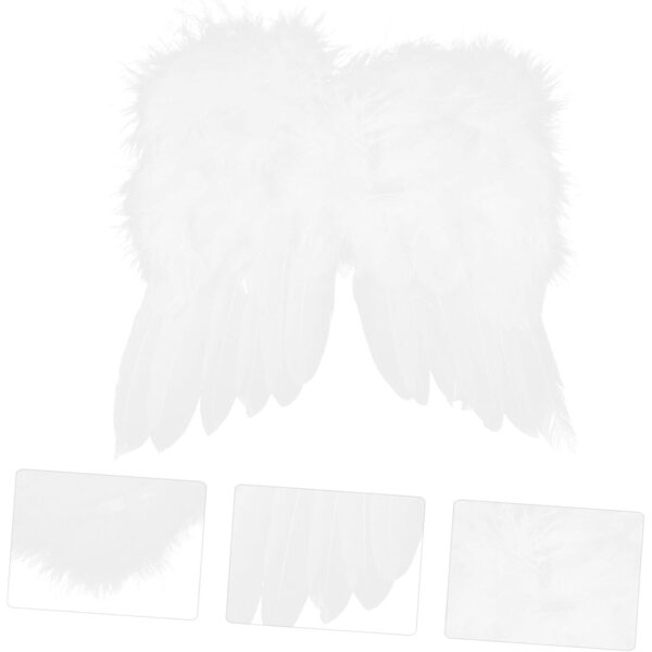 Aile d'ange bianca per bambole, leggero accessorio decorativo resistente 15x15 cm