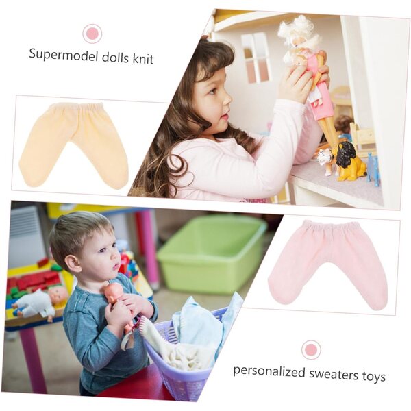 Set 4 Pantaloni Leggings Pastello per Bambole 20 cm - Vestiario Facile e Morbido