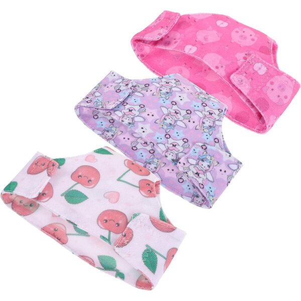 Set 3 Pezzi Sotto Vestiti per Bambola 18 Pollici, Mini Abbigliamento in Tessuto