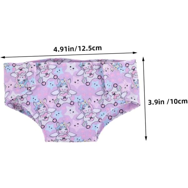 Hohopeti Set 2 Culottes di Stoffa per Bambole 18 Pollici - Sottovesti Riutilizzabili Bambole