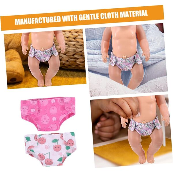 Hohopeti Set 2 Culottes di Stoffa per Bambole 18 Pollici - Sottovesti Riutilizzabili Bambole
