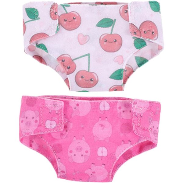 2 waschbare Culottes für 18-Zoll-Puppen – wiederverwendbares Zubehör SOPOTUTU
