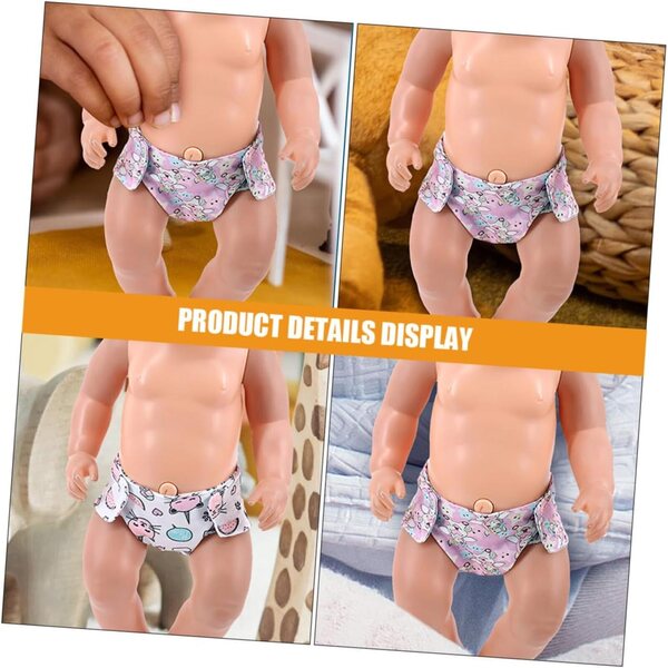 2 waschbare Culottes für 18-Zoll-Puppen – wiederverwendbares Zubehör SOPOTUTU