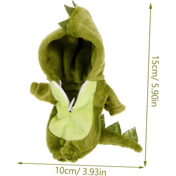 Hohopeti Combinaison Dinosaure per Bambole Ob11 Bambina in Cotone Leggero Verde Chiaro