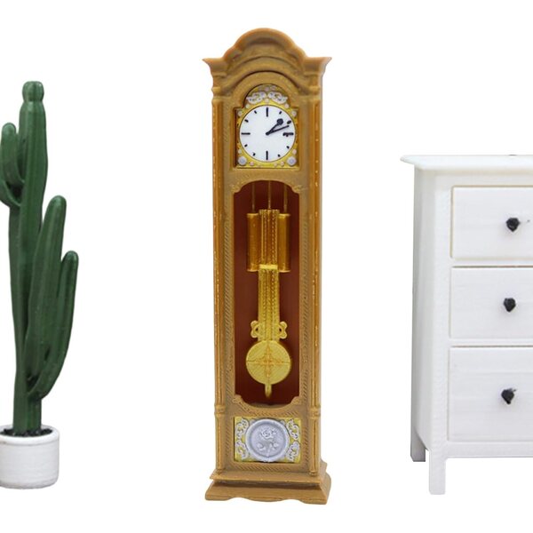 Mini Orologio da Pavimento in Stile Vittoriano per Case delle Bambole in Scala 1:12