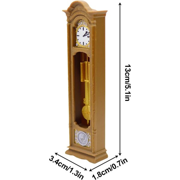 Mini Orologio da Pavimento in Stile Vittoriano per Case delle Bambole in Scala 1:12