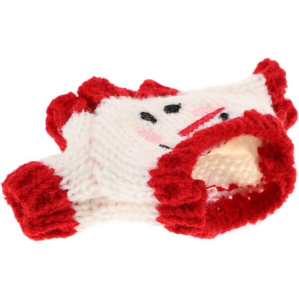 Mini pull de Noël rouge e bianco in peluche per bambole – vestito cozy e festivo