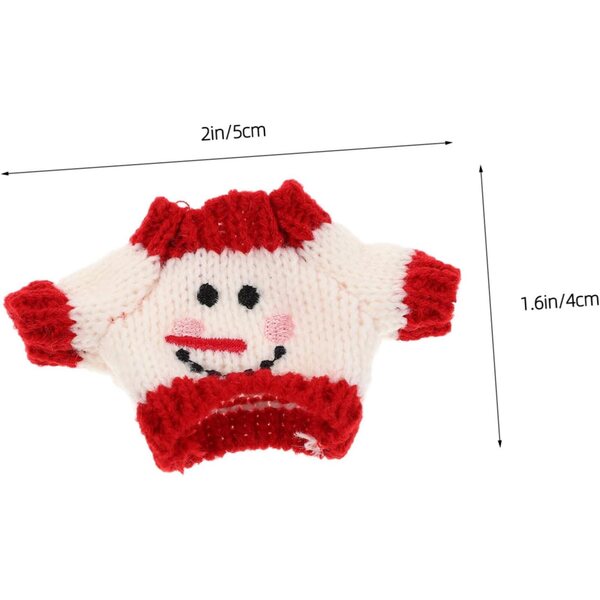 Mini pull de Noël rouge e bianco in peluche per bambole – vestito cozy e festivo