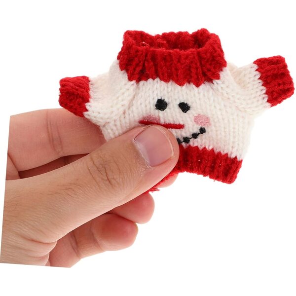 Mini pull de Noël rouge e bianco in peluche per bambole – vestito cozy e festivo