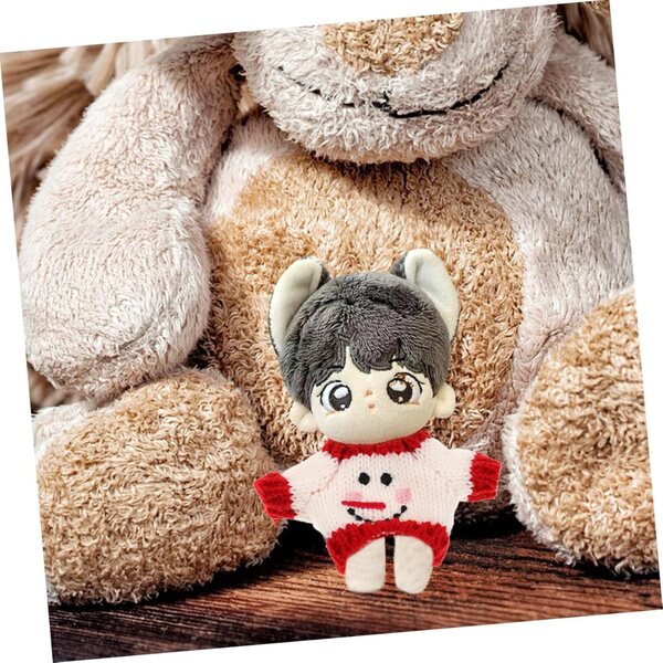 Mini pull de Noël rouge e bianco in peluche per bambole – vestito cozy e festivo